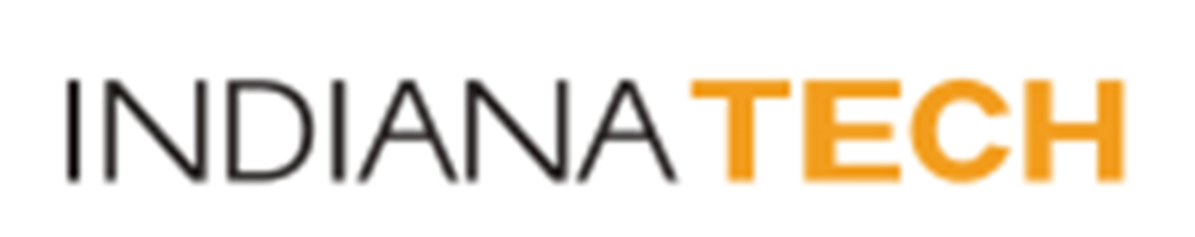 Indiana Tech logo bigger Indiana Tech University logo in black and gold on a white background