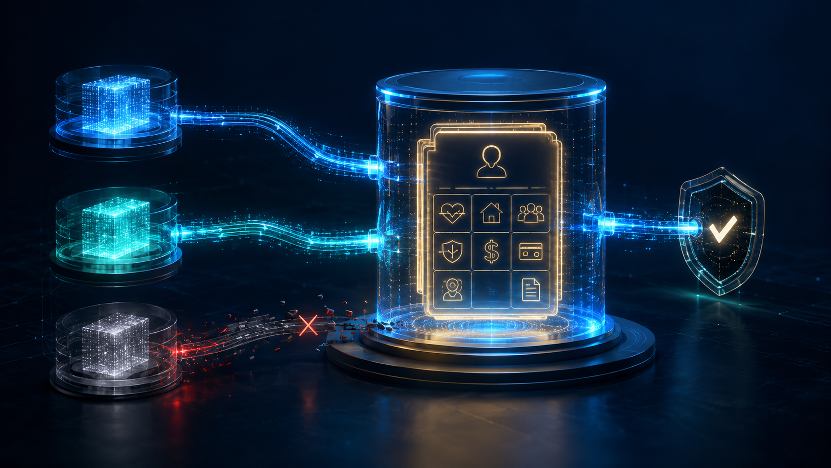 Why Life Backup Plan featured image Multiple digital backup systems protecting a unified record of essential health, safety, home, financial, and critical-document information, while one backup connection fails.
